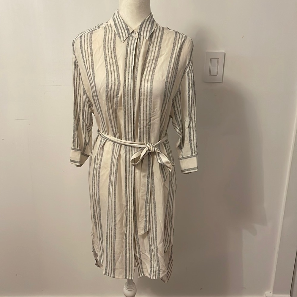 Highline button down dress in white size XS